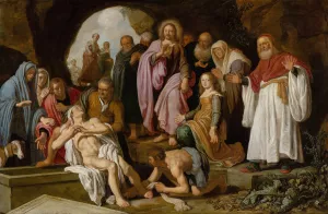 The Raising of Lazarus by Pieter Lastman Oil Painting
