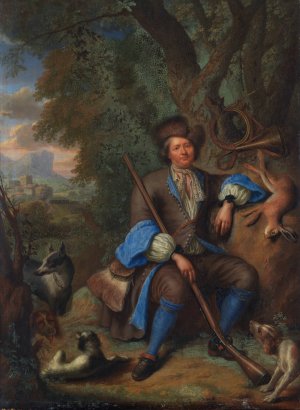 A Hunter by Pieter Leermans Oil Painting