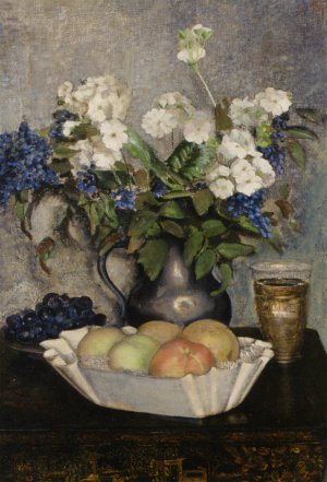 Still Life with Fruit and Flowers by Pieter Meiners Oil Painting