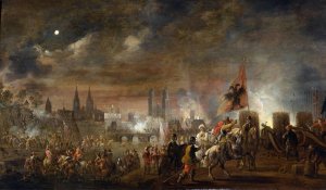 The Siege of Magdeburg by Pieter Meulener Oil Painting