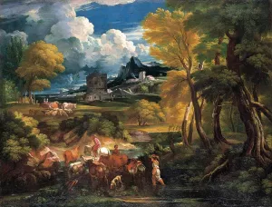 Bucolic Landscape by Pieter Mulier The Younger - Oil Painting Reproduction