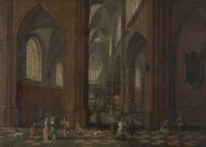Church Interior by Pieter Neeffs The Elder Oil Painting