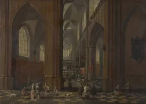 Church Interior by Pieter Neeffs The Elder Oil Painting