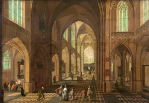 Church Interior by Pieter Neeffs The Elder Oil Painting