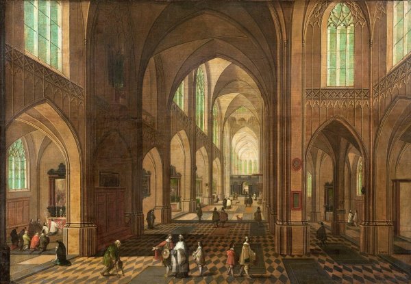Main Product Photo of Church Interior  Painting by Pieter Neeffs The Elder