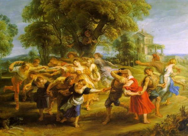 Main Product Photo of A Peasant Dance Painting by Peter Paul Rubens