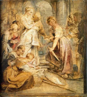 Achilles and the Daughters of Lykomedes by Peter Paul Rubens - Oil Painting Reproduction