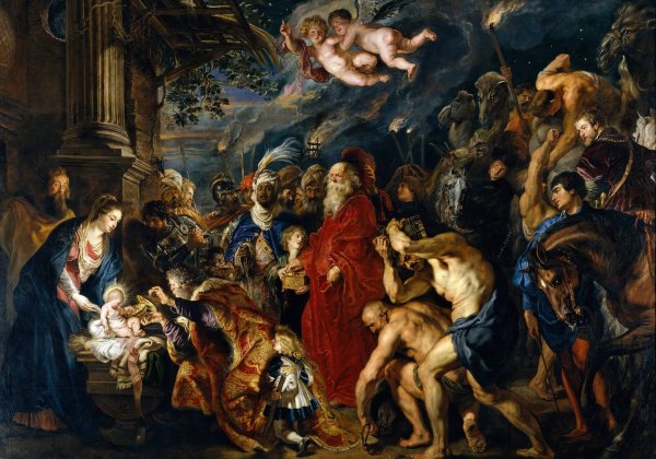 Adoration of the Magi  by Peter Paul Rubens - Hand-Painted Oil Painting Reproduction
