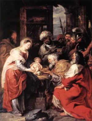 Adoration of the Magi by Peter Paul Rubens - Oil Painting Reproduction