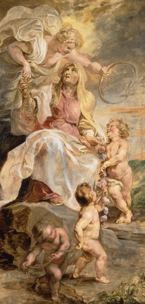 Allegory of Eternity, the Succession of the Popes by Peter Paul Rubens Oil Painting