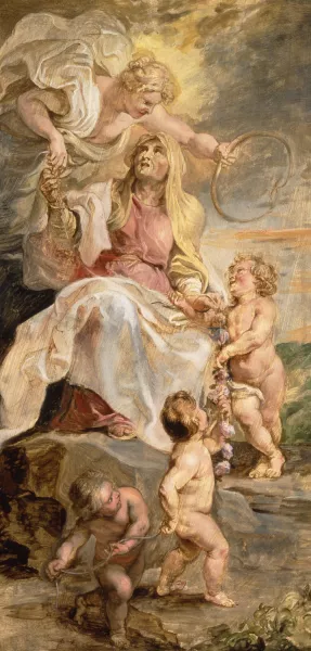 Allegory of Eternity, the Succession of the Popes by Peter Paul Rubens Oil Painting