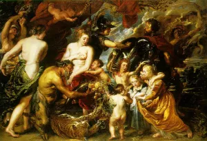 Allegory on the Blessings of Peace by Peter Paul Rubens - Oil Painting Reproduction
