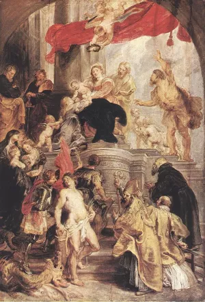 Bethrotal of St Catherine by Peter Paul Rubens Oil Painting