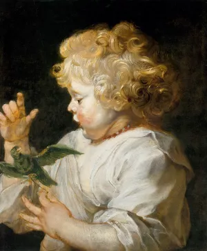 Boy with Bird by Peter Paul Rubens - Oil Painting Reproduction