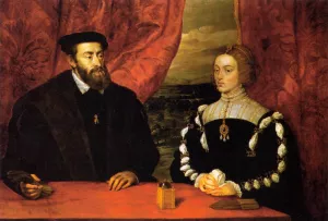 Charles V and the Empress Isabella by Peter Paul Rubens Oil Painting