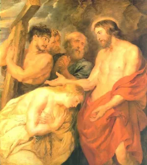 Christ and Mary Magdalene painting by Peter Paul Rubens