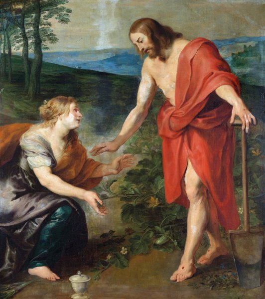 Christ Appears to Mary Magdalene  by Peter Paul Rubens - Hand-Painted Oil Painting Reproduction