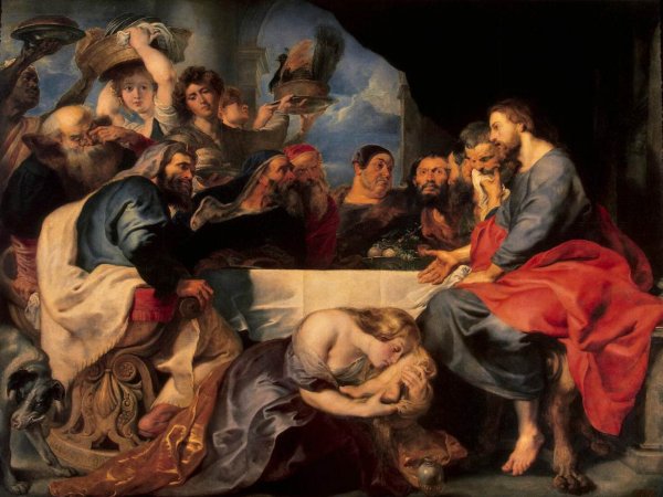 Main Product Photo of Christ at Simon the Pharisee Painting by Peter Paul Rubens