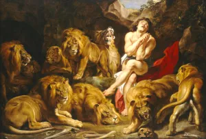 Daniel in the Lion's Den by Peter Paul Rubens Oil Painting