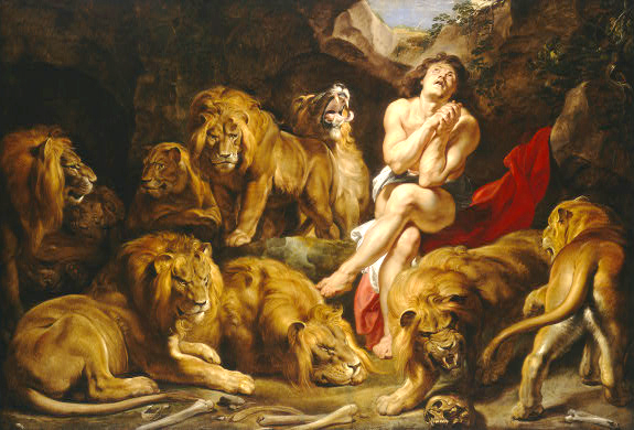 Main Product Photo of Daniel in the Lion's Den Painting by Peter Paul Rubens