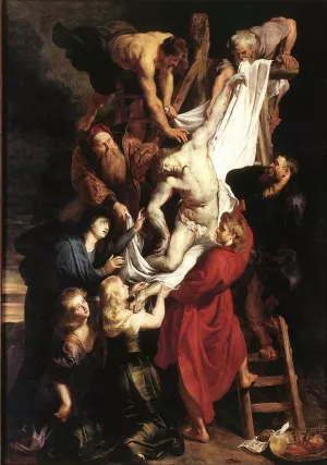 Descent from the Cross Centre Panel by Peter Paul Rubens - Oil Painting Reproduction