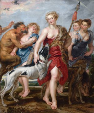Diana and Her Nymphs Departing For The Hunt by Peter Paul Rubens Oil Painting