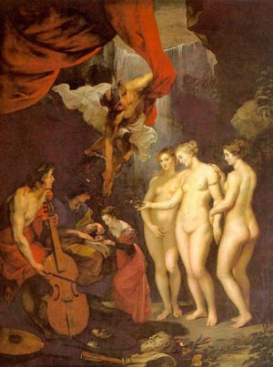 Education of Marie de Medici by Peter Paul Rubens Oil Painting