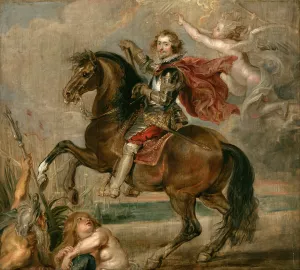 Equestrian Portrait of the Duke of Buckingham by Peter Paul Rubens Oil Painting