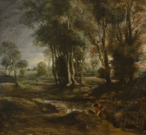 Evening Landscape with Timber Wagon by Peter Paul Rubens Oil Painting