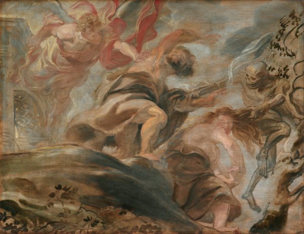 Expulsion from the Garden of Eden  by Peter Paul Rubens - Hand-Painted Oil Painting Reproduction