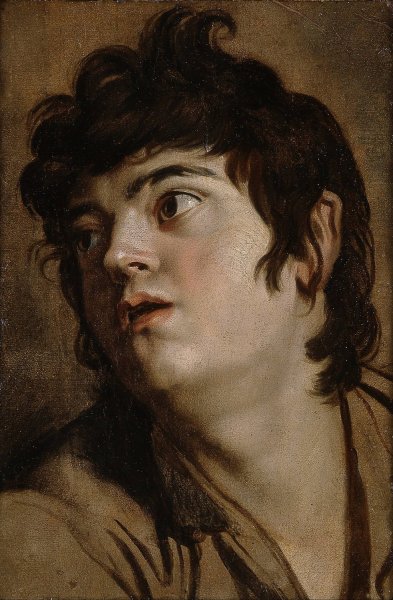 Head of a Young Man  by Peter Paul Rubens - Hand-Painted Oil Painting Reproduction