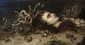 Head of Medusa by Peter Paul Rubens Oil Painting