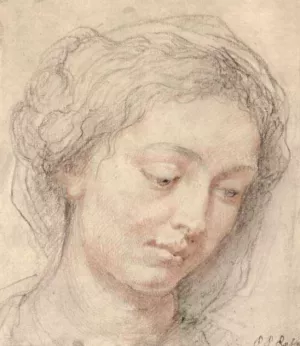 Head of woman Oil painting by Peter Paul Rubens