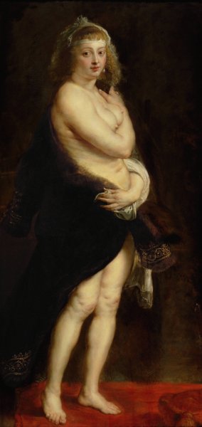 Helena Fourment in a Fur Robe by Peter Paul Rubens Oil Painting