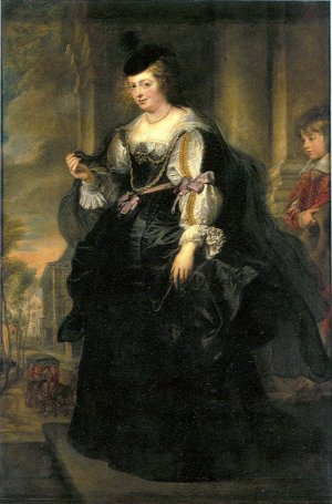 Helena Fourment with Frans Rubens Oil painting by Peter Paul Rubens