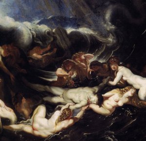 Hero and Leander Detail by Peter Paul Rubens Oil Painting