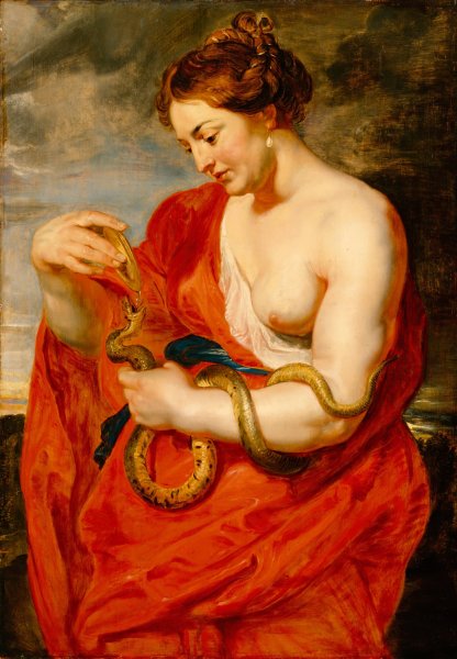 Hygeia, Goddess of Health  by Peter Paul Rubens - Hand-Painted Oil Painting Reproduction