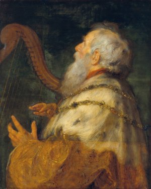 King David Playing the Harp by Peter Paul Rubens Oil Painting