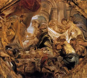 King Solomon and the Queen of Sheba by Peter Paul Rubens - Oil Painting Reproduction