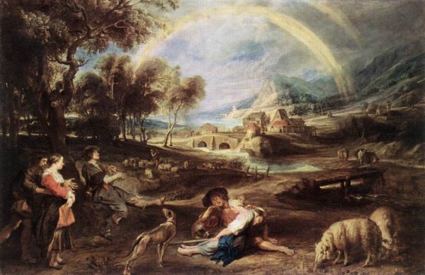 Main Product Photo of Landscape with a Rainbow Painting by Peter Paul Rubens