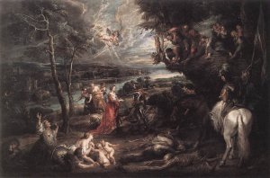 Landscape with Saint George and the Dragon Oil painting by Peter Paul Rubens