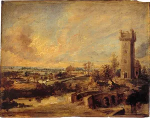 Landscape with Tower by Peter Paul Rubens - Oil Painting Reproduction