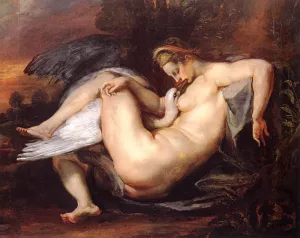 Leda and the Swan painting by Peter Paul Rubens