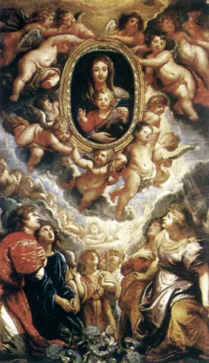 Madonna Adored by Angels Madonna della Vallicella by Peter Paul Rubens - Oil Painting Reproduction