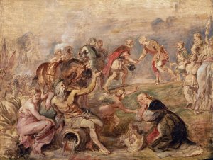 Meeting of King Ferdinand of Hungary and the Cardinal-Infante Ferdinand of Spain at NOrdlingen by Peter Paul Rubens Oil Painting