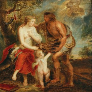 Meleager presenting the head of the Calydonian boar to Atalanta by Peter Paul Rubens Oil Painting