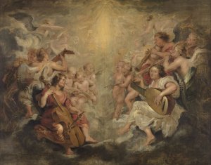 Music Making Angels by Peter Paul Rubens Oil Painting