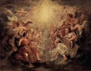 Music Making Angels Oil painting by Peter Paul Rubens