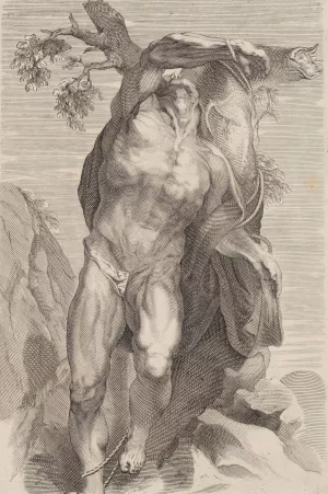Naked Man Tied Up by Peter Paul Rubens Oil Painting