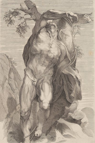 Main Product Photo of Naked Man Tied Up Painting by Peter Paul Rubens